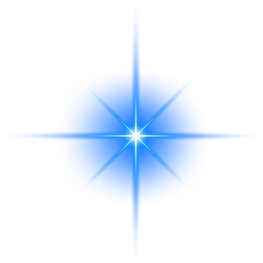 Blue lens flare light effects.